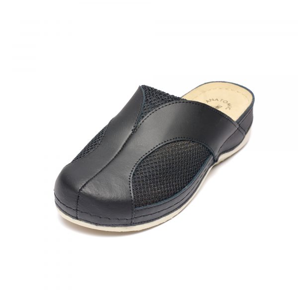 Saboti medicali piele dama "Tellus" 25-062, Negru - imagine 6