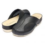 Saboti medicali piele dama "Tellus" 25-062, Negru - imagine 2