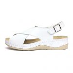 Sandale piele Tellus 25-060,Alb - imagine 4