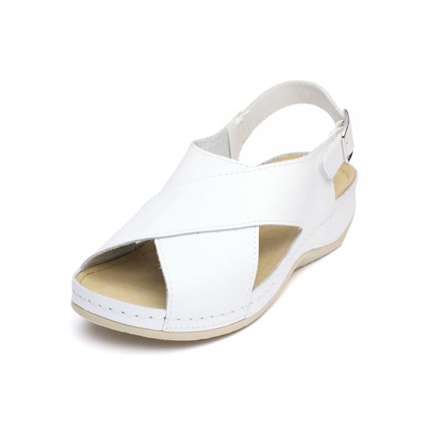 Sandale piele Tellus 25-060,Alb - imagine 6