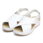 Sandale piele Tellus 25-060,Alb - imagine 3