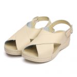 Sandale piele Tellus 25-060, Bej - imagine 3