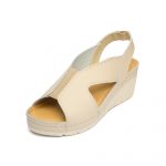 Sandale piele dama "Tellus" 27-04, Bej - imagine 6