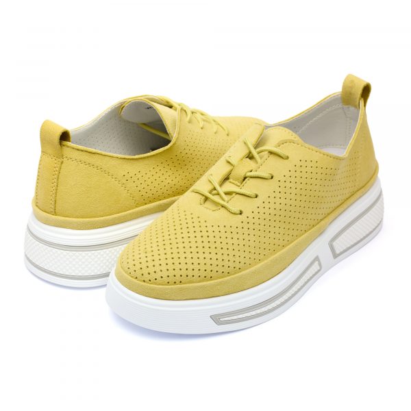 Pantofi sport dama W595033, Galben - imagine 2