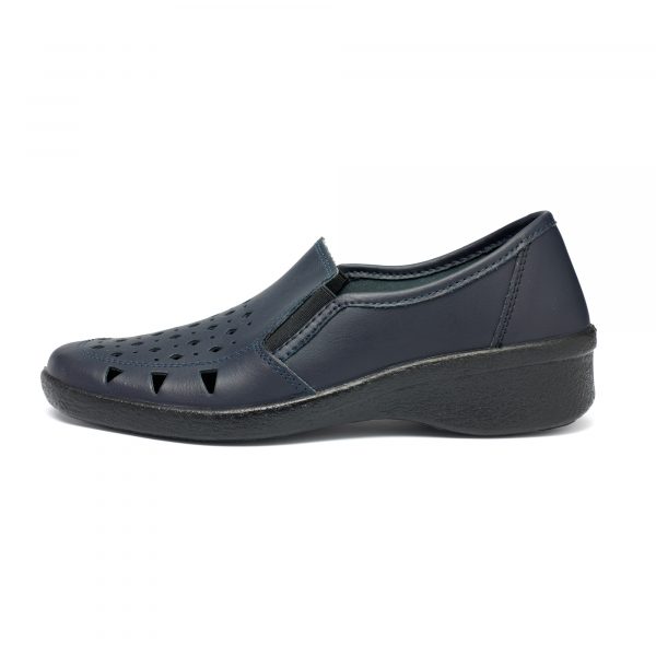 Pantofi piele Tellus 02-13, Albastru - imagine 4