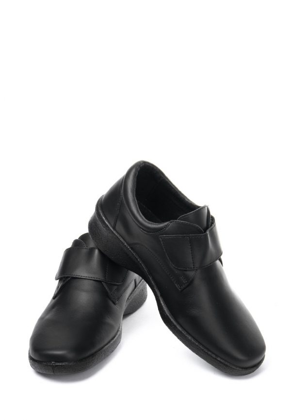 Ghete piele extra lat "TELLUS" 02-22, Negru - imagine 7