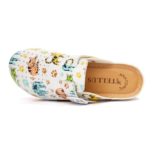 Saboti medicali dama "Tellus" 27-19,  Pisicute amprenta - imagine 8