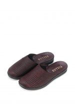 Papuci barbati “Tellus” 52-13, Bordo - imagine 5