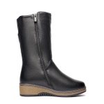 Cizme inblaniti dama W043171, Negru - imagine 6