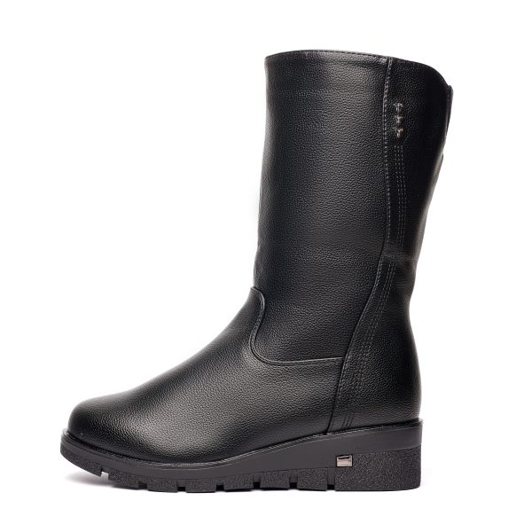 Cizme inblaniti dama W043170, Negru - imagine 5