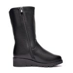 Cizme inblaniti dama W043170, Negru - imagine 6