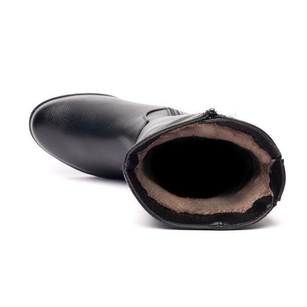 Cizme inblaniti dama W043170, Negru - imagine 9