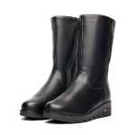 Cizme inblaniti dama W043170, Negru - imagine 2