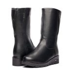 Cizme inblaniti dama W043170, Negru - imagine 3