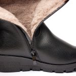 Cizme inblaniti dama W043170, Negru - imagine 7