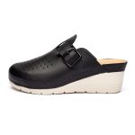 Saboti medicali piele dama Tellus 27-09, Negru - imagine 5