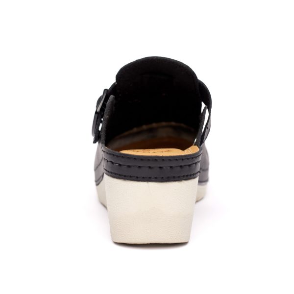 Saboti medicali piele dama Tellus 27-09, Negru - imagine 8