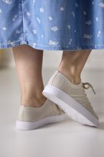 Pantofi sport dama W138584, Bej - imagine 4