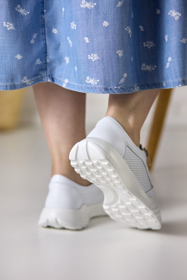 Pantofi piele dama FL965-2, Alb - imagine 3