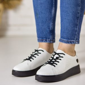 Pantofi piele dama FJ303-2, Alb