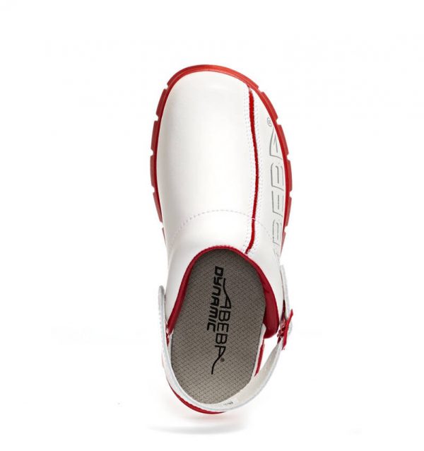 Saboti medicali Abeba premium din piele 7313, Rosu - imagine 4